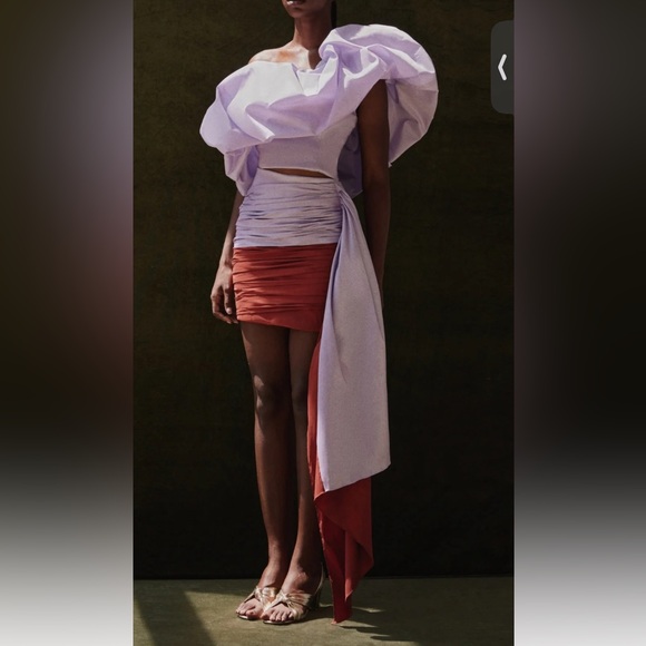 By Efrain Mogollon- Anita Skirt - Lilac w/ Fuchsia - Picture 1 of 2